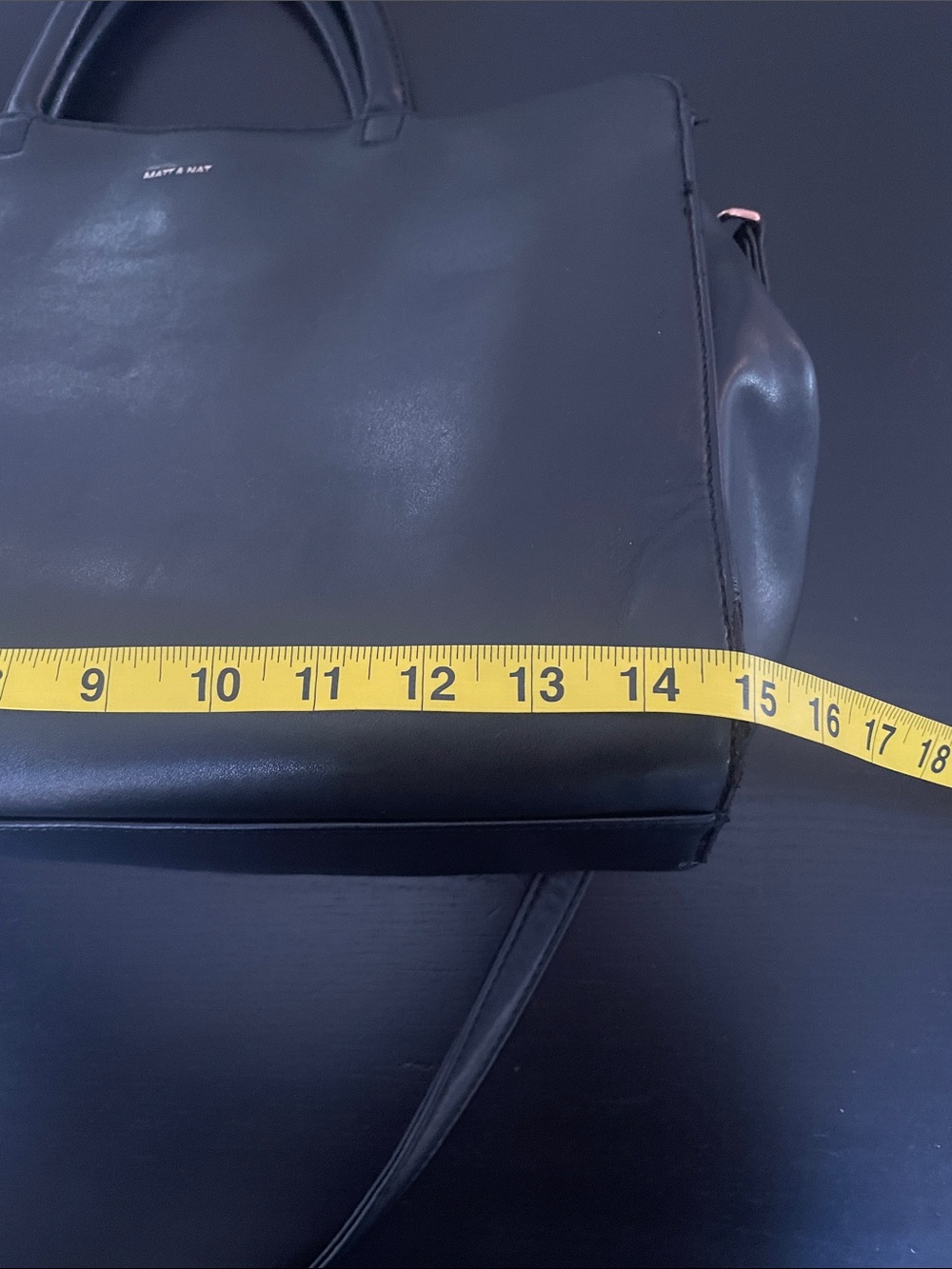 Matt & Nat smooth vegan leather Satchel bag - Picture 14 of 16